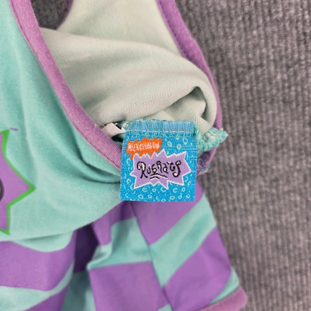 Nickelodeon Rugrats Girls One Piece Swimsuit Teal Purple Graphic Size 10